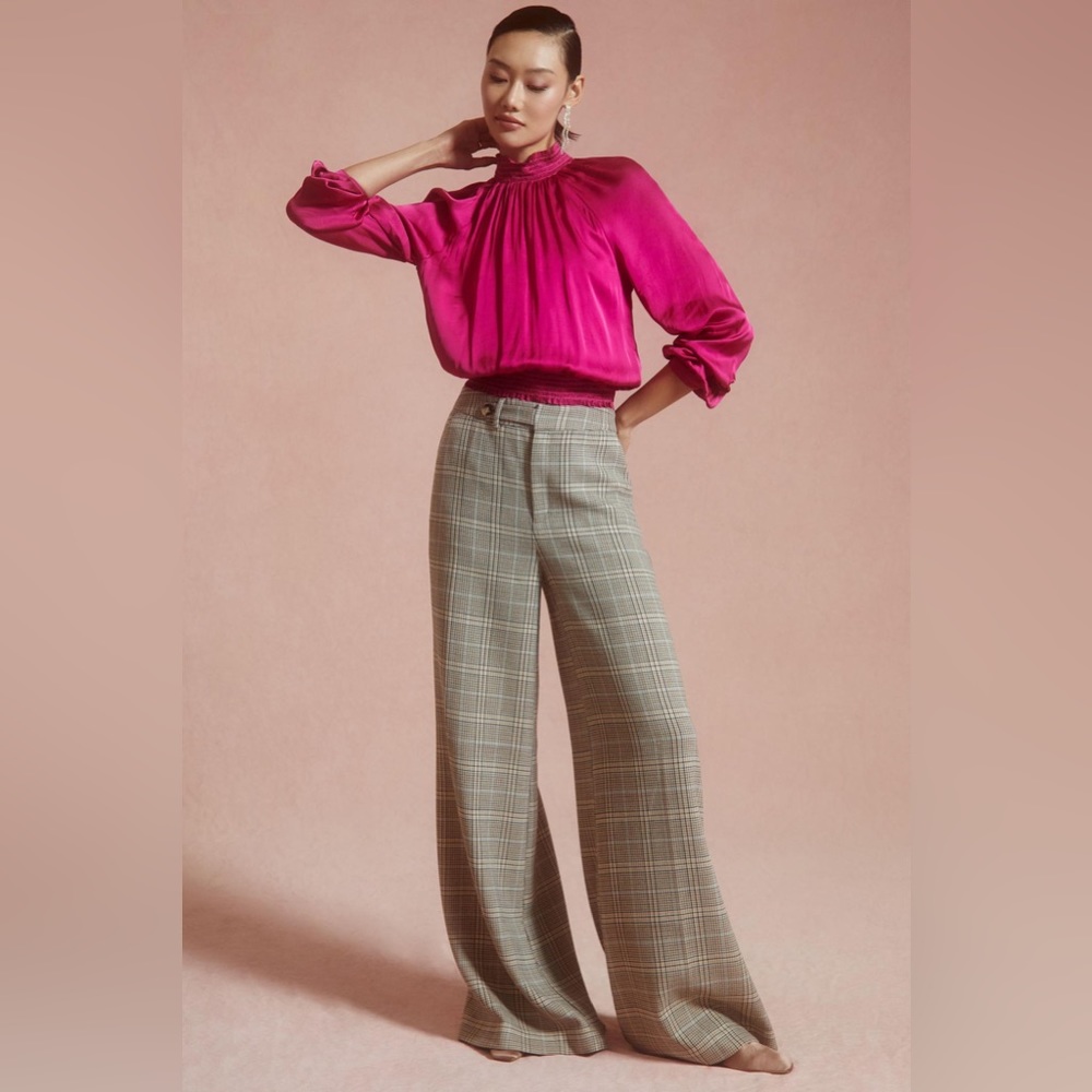 Anthropologie Gray Wide Leg Pants